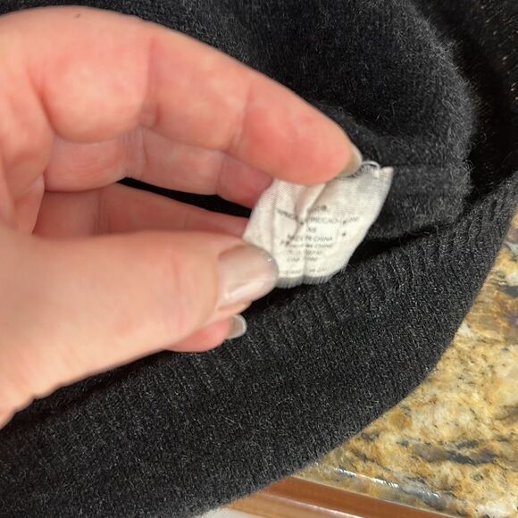 Vince Charcoal Gray Cashmere Half Sleeve V-neck Babydoll Sweater Size XS - Picture 5 of 7